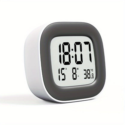 Digital Alarm Clock with Temperature Readout – Space-Saving Design