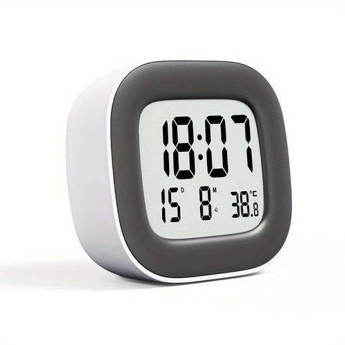 Digital Alarm Clock with Temperature Readout – Space-Saving Design