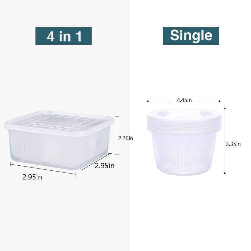Versatile 4-Compartment Food Storage Container