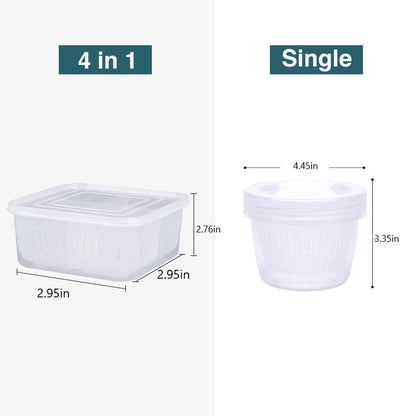 Versatile 4-Compartment Food Storage Container