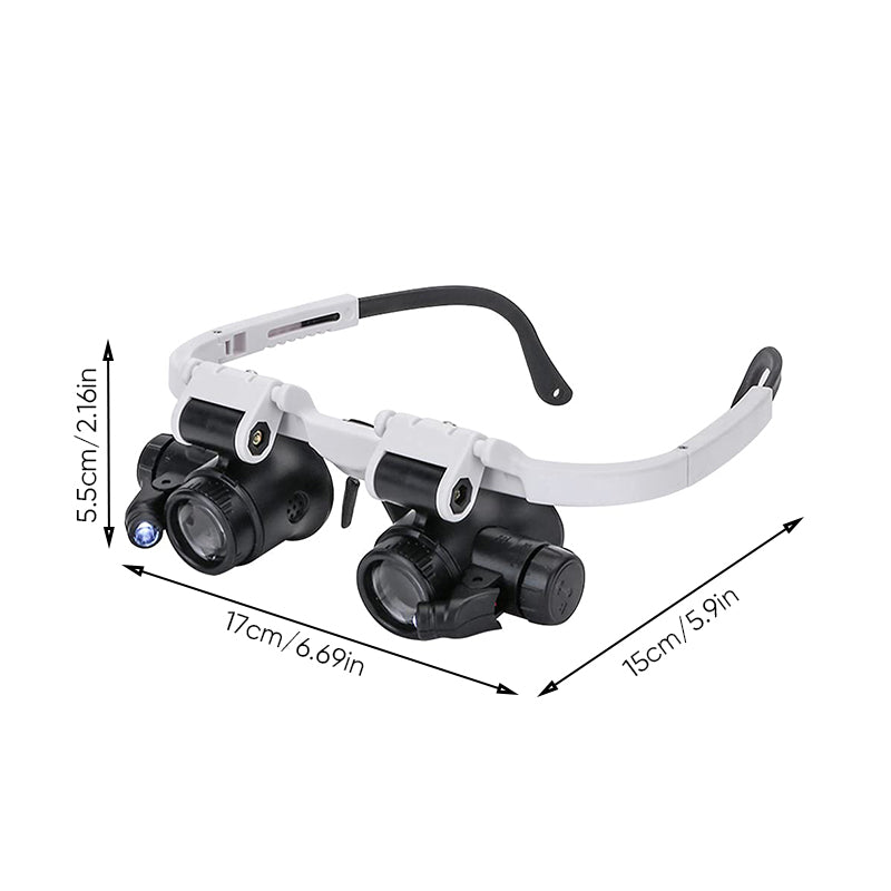 LED Lighted Magnifying Glasses for Dual Vision