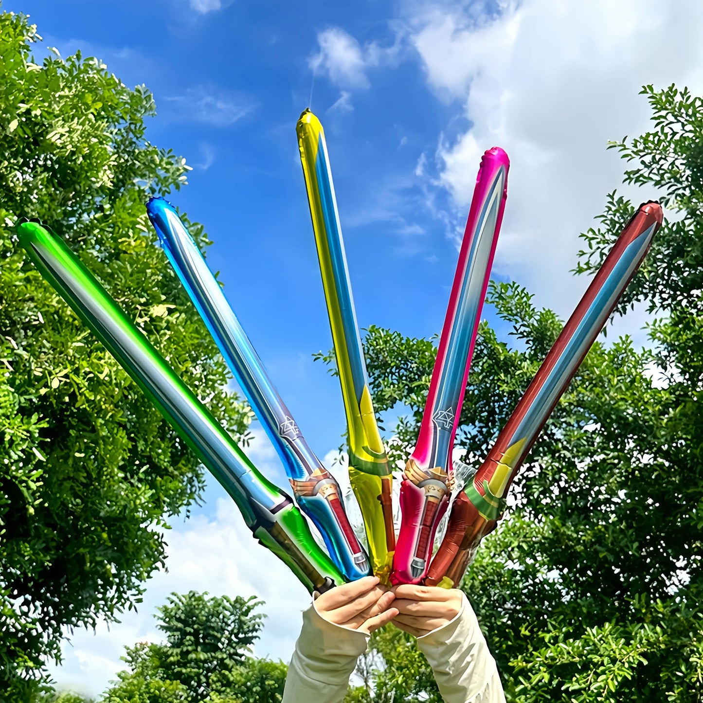 Inflatable Sword Set for Pirate-Themed Parties and Pool Activities