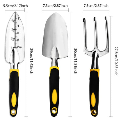 4-Piece Garden Tool Set | Stainless Steel | Includes Gloves | Ergonomic Handles