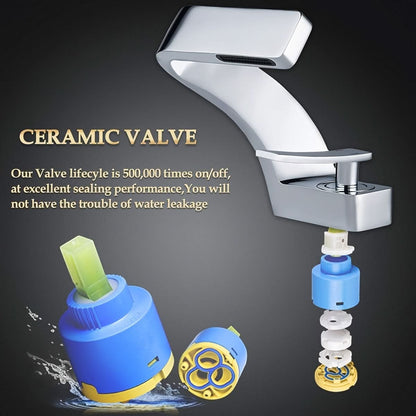 Contemporary Waterfall Faucet for Bathroom Sink