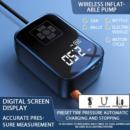 Portable Air Compressor with Digital Display & LED Light