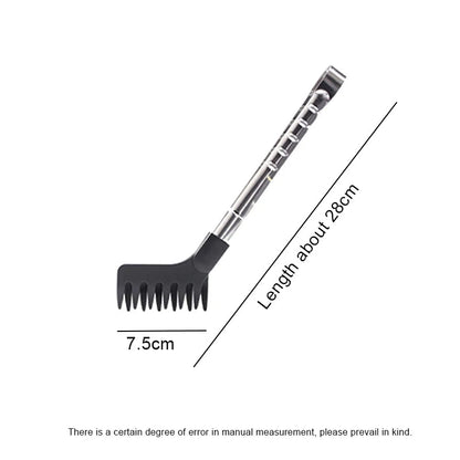 Stainless Steel Pasta Tongs | Heat Resistant & Non-Slip | Nylon Spatula Tongs | 28×7.5 cm