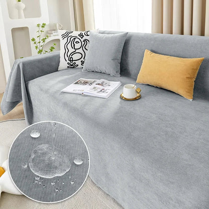 Waterproof Sofa Blanket | Versatile Cover & Scratch Protection | Solid Color & Easy Care