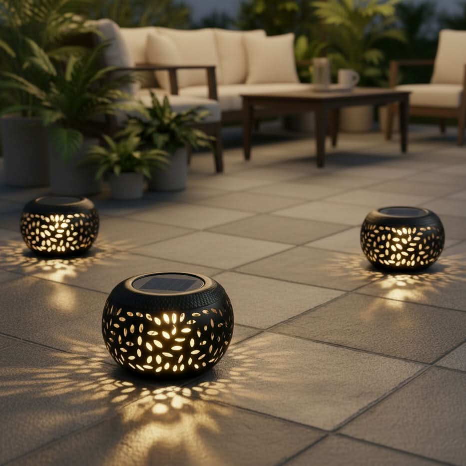 Portable Solar-Powered Table Lamp for Cozy Outdoor Illumination