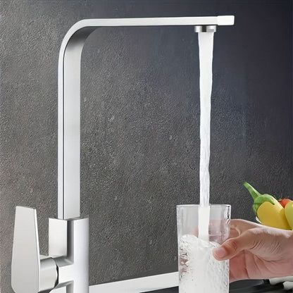 Rotating Kitchen Tap with Hot and Cold Water Functionality