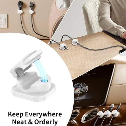 6+6 FREE | Magnetic Clips - Tidy Up Cable Clutter with One-Handed Use