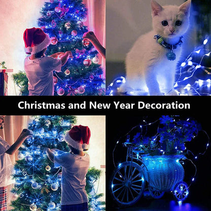 Battery-Operated LED String Lights | 1–2 m Length | Various Colors & Modes | Holiday and Party Decor