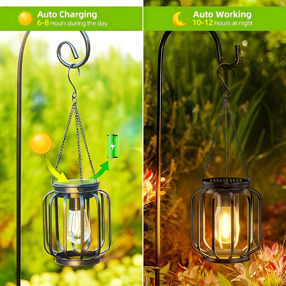 Solar Lantern for Patio and Porch – Warm Glow Lighting