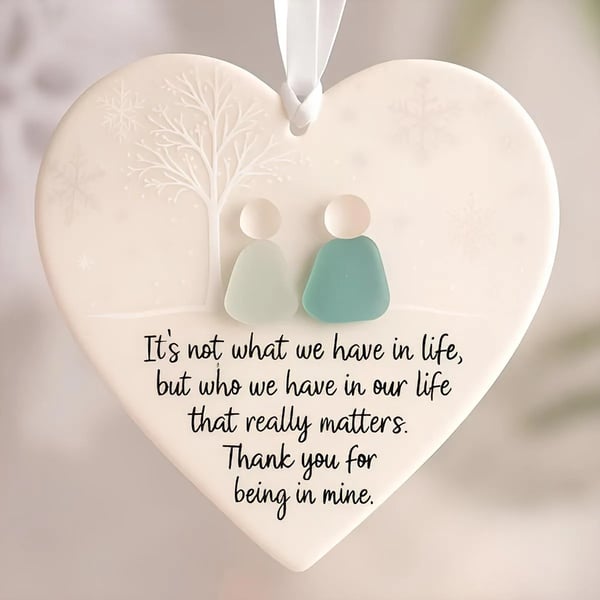 OceanGlow – Handcrafted Sea Glass Friendship Heart