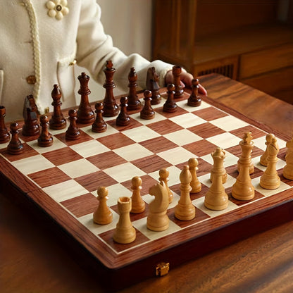 Wooden Chess Set - Ideal for Home and Travel