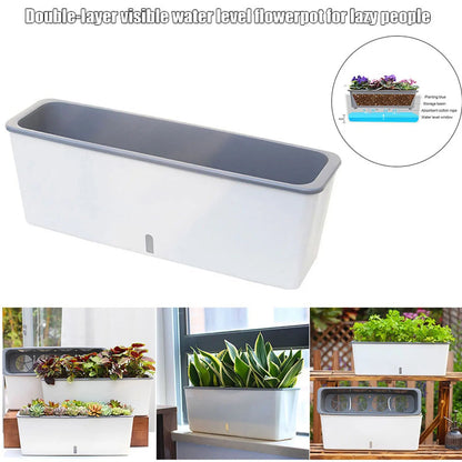 Self-Watering Plant Pot with Water Level Indicator | 43.5 cm | Dual Chamber Design