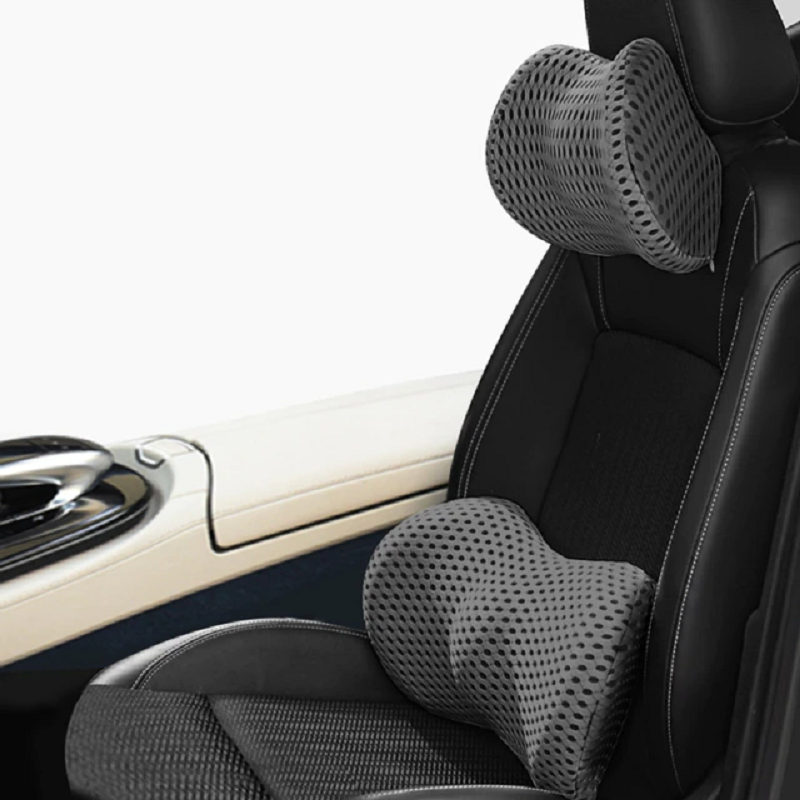 Neck and Lumbar Support Pillow for Cars – Mesh Design