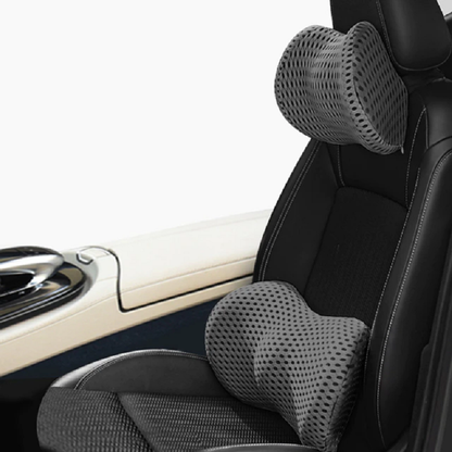 Neck and Lumbar Support Pillow for Cars – Mesh Design
