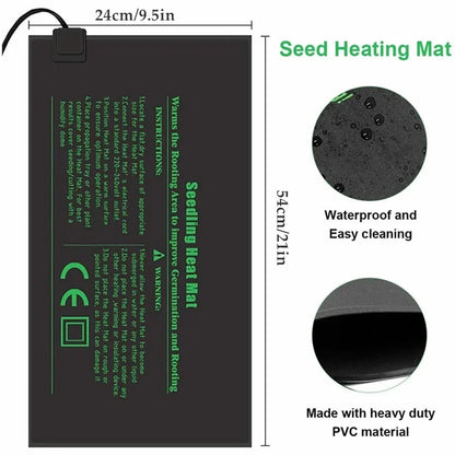 Hydroponic Heating Mat for Seedlings | 220V EU Plug | 4 Size Options | Waterproof & Energy Efficient