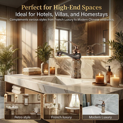 European Style Basin Faucet in Marble Finish