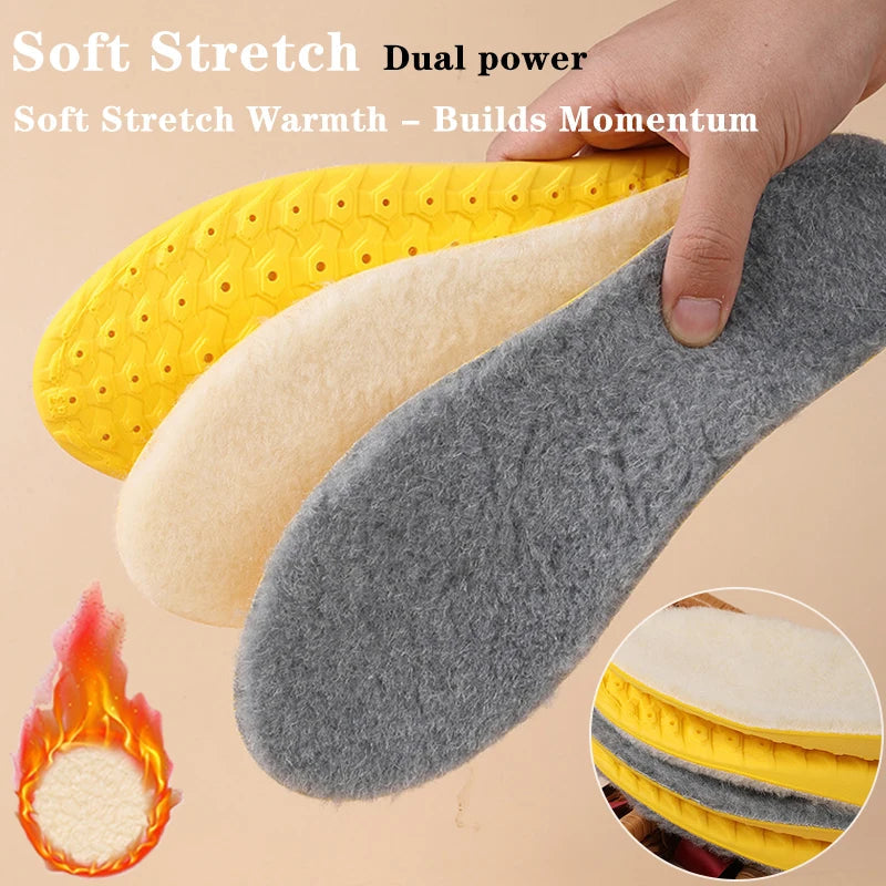 Lambswool Insoles – Antibacterial & Self-Warming – Soft, Odor-Resistant Winter Inserts