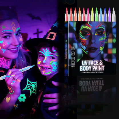 Waterproof Neon Face Paint for All-Night Glow