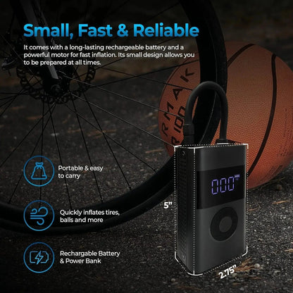 Portable Digital Tire Inflator with 150 PSI Battery Power