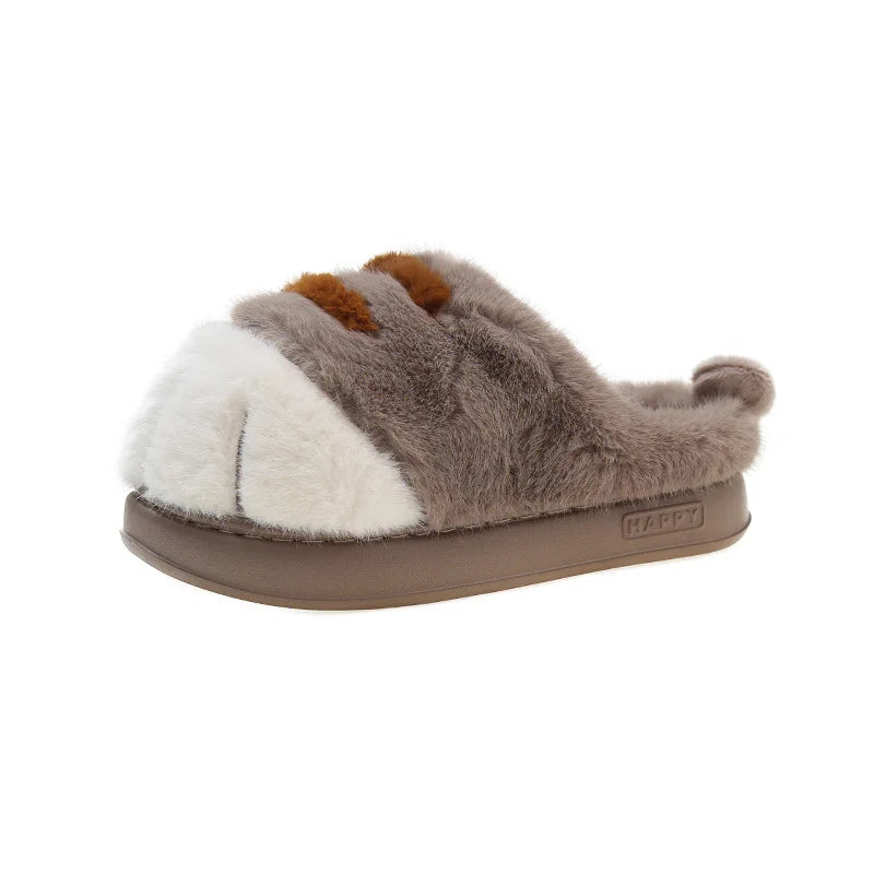 Women's Cat Paw Slippers | Soft & Cozy | Comfortable, Non-Slip | Fun Cat House Shoes for Home and Garden