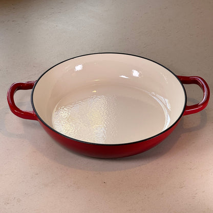 Cherry Red Enameled Dutch Oven in Cast Iron