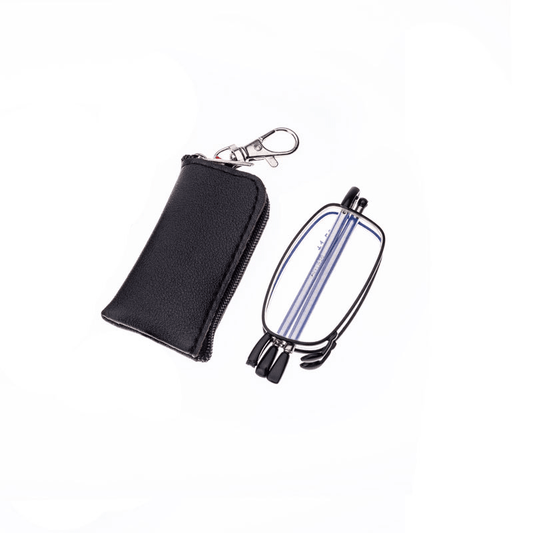 Compact Foldable Reading Glasses with Hard Case and HD Lenses for Daily Use