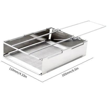 Compact Foldable Wood Stove – Stainless Steel for Outdoor Use
