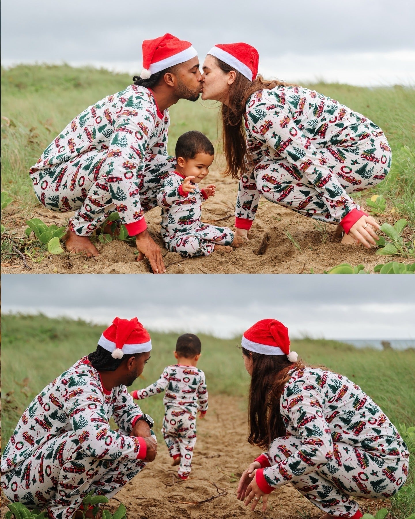Family Christmas Pajamas for Truck with Christmas Tree Design