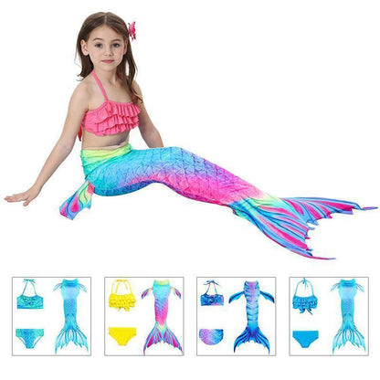 Girls' Mermaid Swimsuit - Princess Bikini Set for Children
