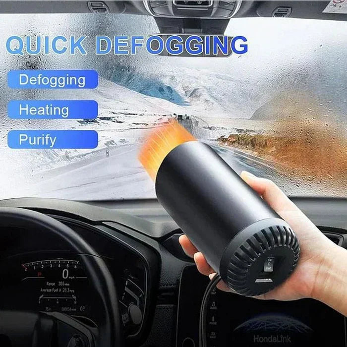 12V Car Heater & Defroster – Compact 360° Heating Fan