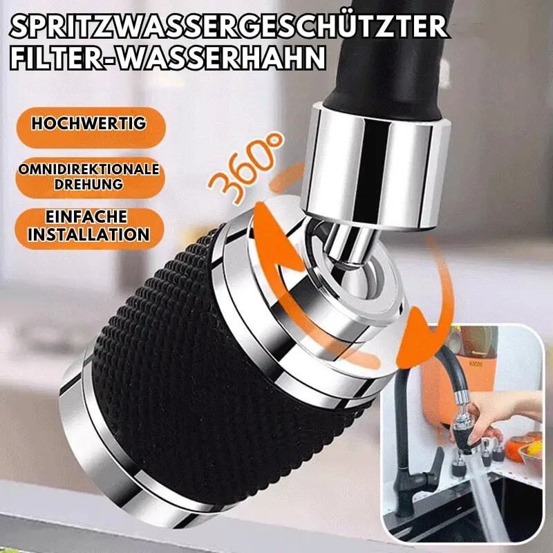 Versatile 360° Rotating Faucet Enhancer with Three Spray Settings