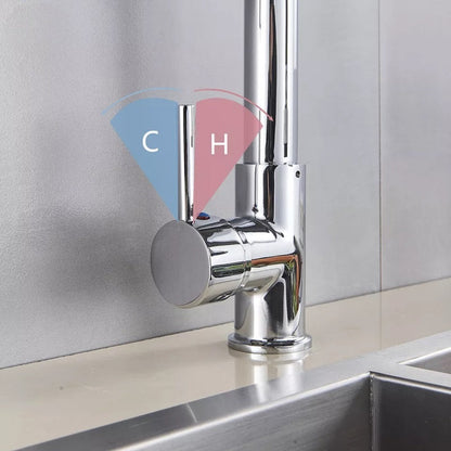 360° Rotating Spout Kitchen Faucet with Dual Spray Function