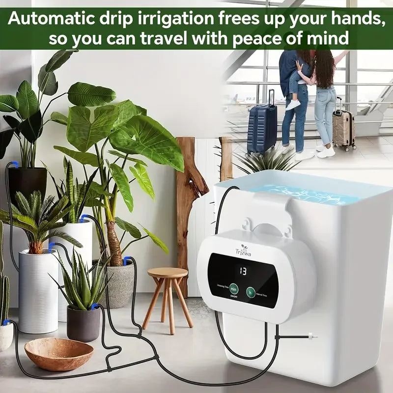 Automated Drip Irrigation System with USB – 300 Programmable Settings for Indoor Use