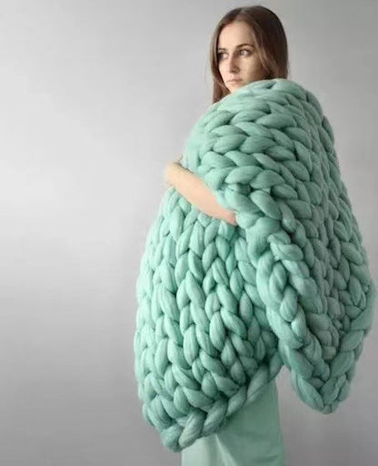 Cozy Thick Knit Throw Blanket