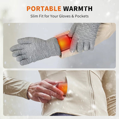 2-Pack Rechargeable Hand Warmers with Digital Display, Portable Electric Warmers