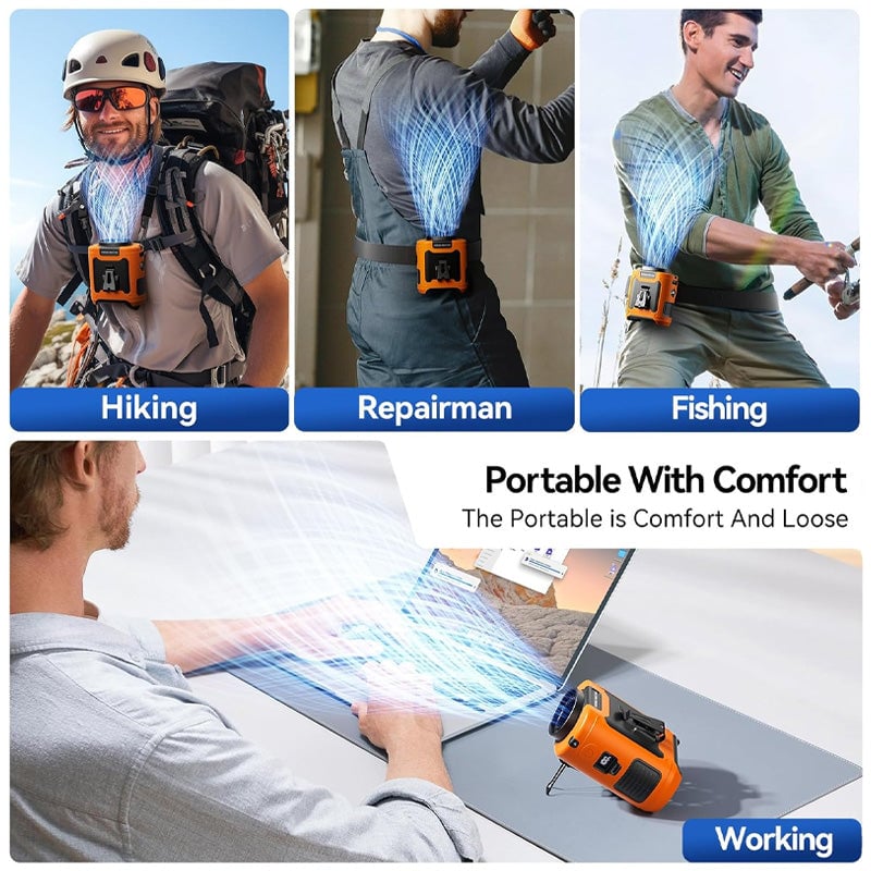 USB Hands-free Fan Belt for Comfortable Airflow