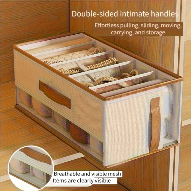 Foldable and Spacious Storage Box with Dividers | Closet Organizer