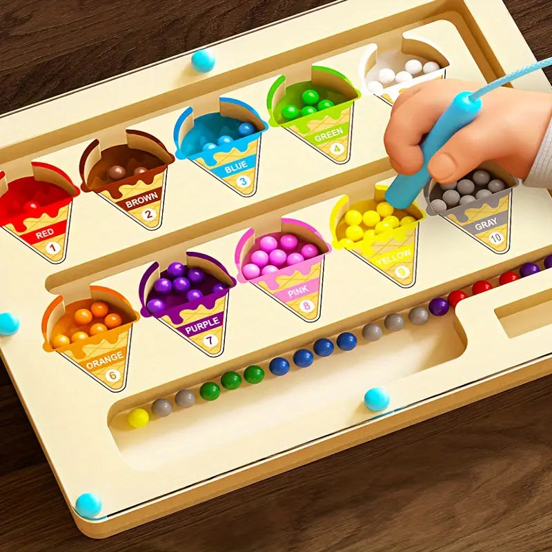 Magnetic Ice Maze Puzzle - Colorful Educational Toy for Kids 3+