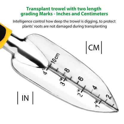 4-Piece Garden Tool Set | Stainless Steel | Includes Gloves | Ergonomic Handles