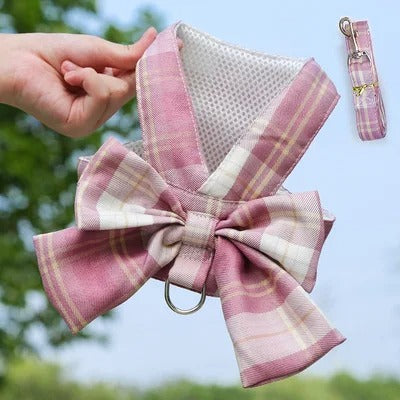 Stylish Dog Harness with Bow - Aurélien Design