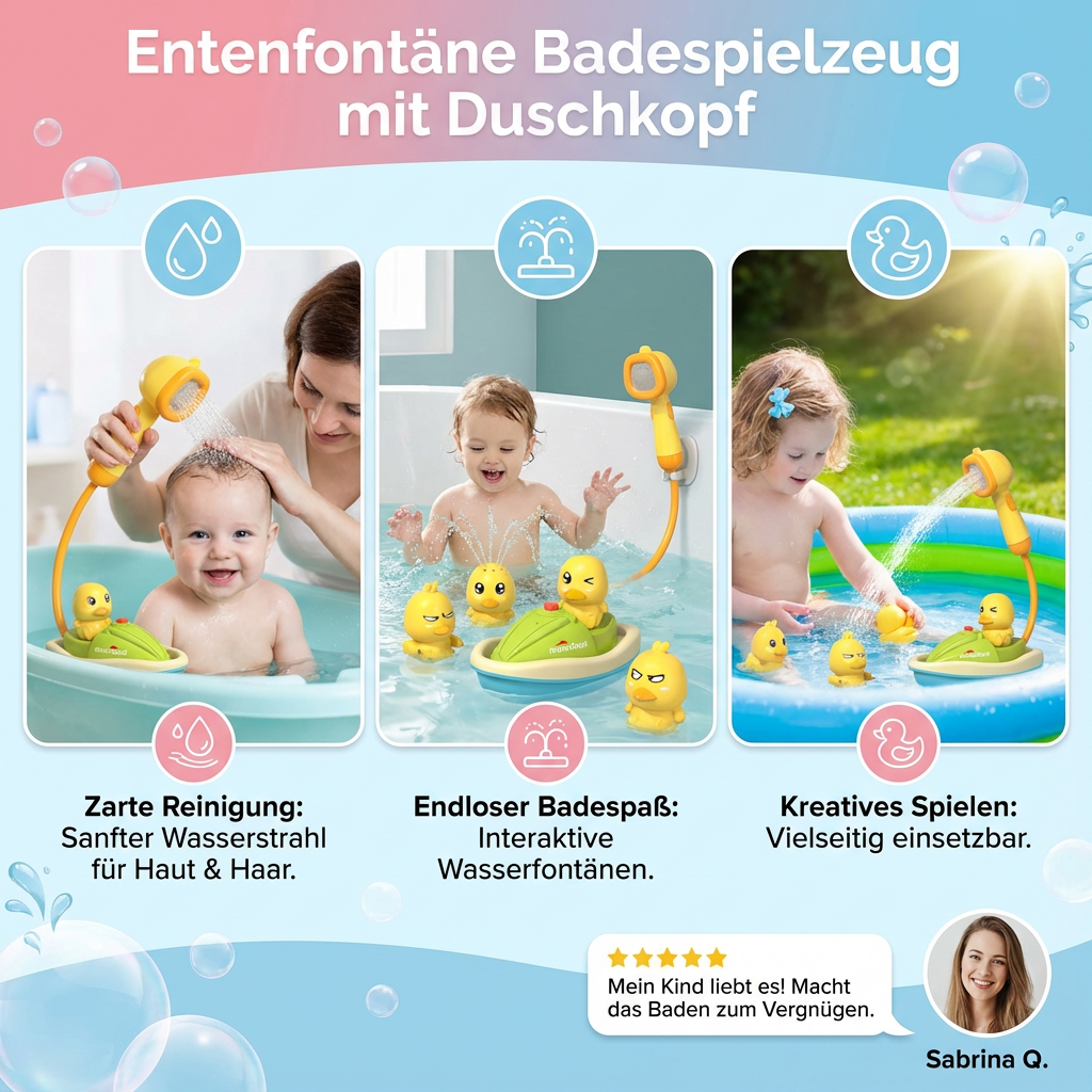 Duck Fountain Bath Toy with Showerhead