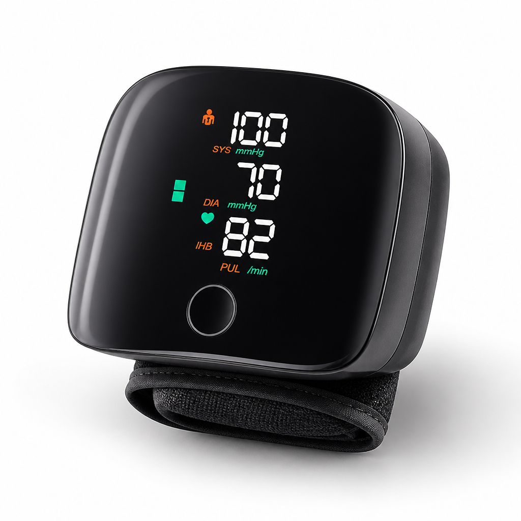 Smart Voice-Enabled Rechargeable Wrist Blood Pressure Tracker