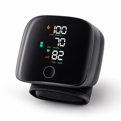 Smart Voice-Enabled Rechargeable Wrist Blood Pressure Tracker