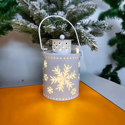Flickering LED Light Christmas Candle – Indoor Decorative Iron Holder
