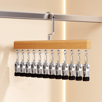 Space-Saving Rotating Clothes Hanger with 8 Hooks and 360° Rotation