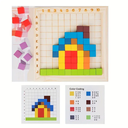 Wooden Colorful Letters and Numbers Educational Playset