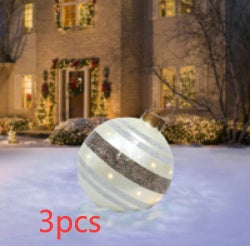 60cm Inflatable Outdoor Christmas Ball – Weatherproof PVC Decoration
